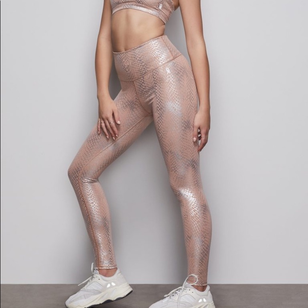 Good American The Foil Snake Print HR Tight
